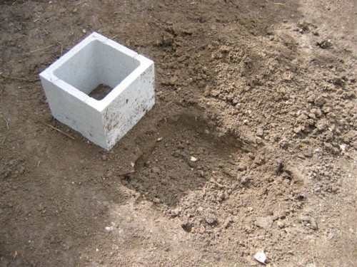 Rocket stove barbecue - Repérage de l'emplacement