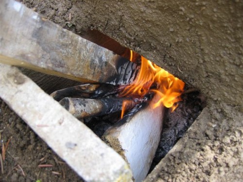 Rocket stove barbecue - Départ de la fusée (Rocket)