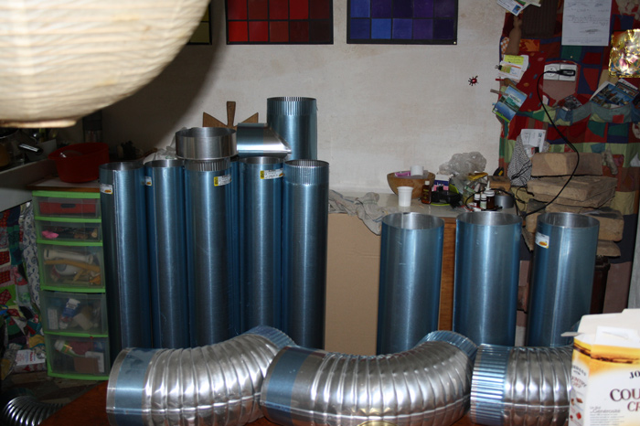 une partie des tubes en aluminium