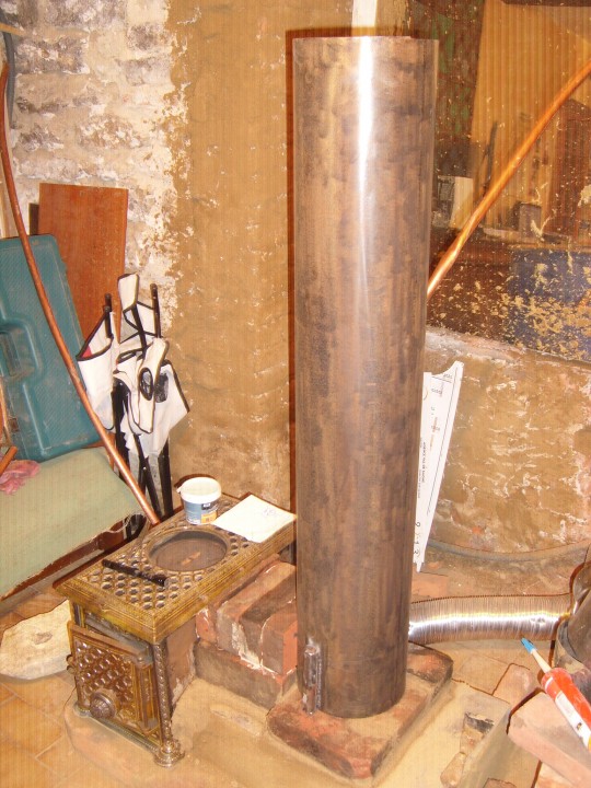 Heat-riser en acier 8mm. Diamètre intérieur : 20,4 cm