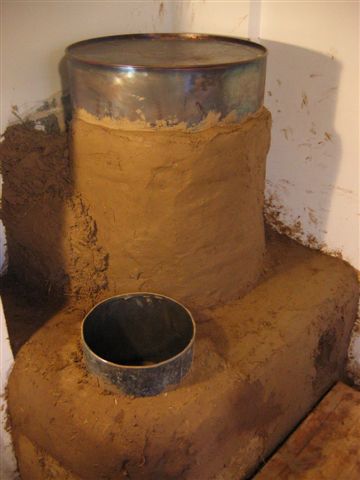 Rocket stove - Habillage terre