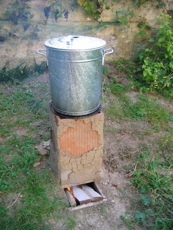 Rocket stove barbecue - Stérilisation