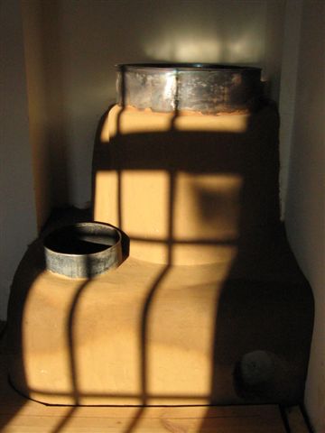 Rocket stove - Finition terre sable