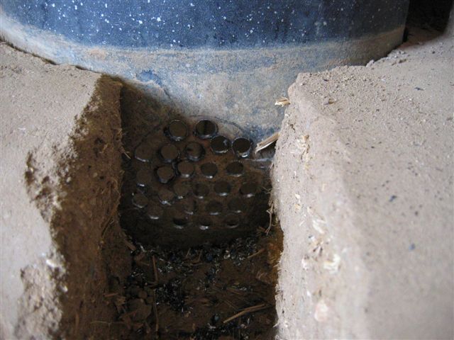 Rocket stove - Aménagement arrivée d'air complémentaire