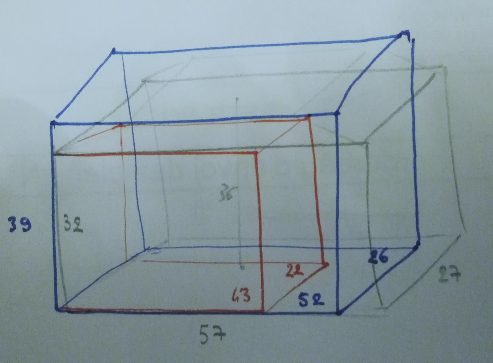 Comparaison des dimensions de l'insert et des Box en 150 et 180