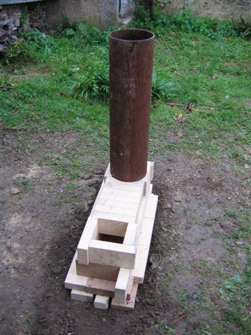 Rocket stove - Maquette briques réfractaires