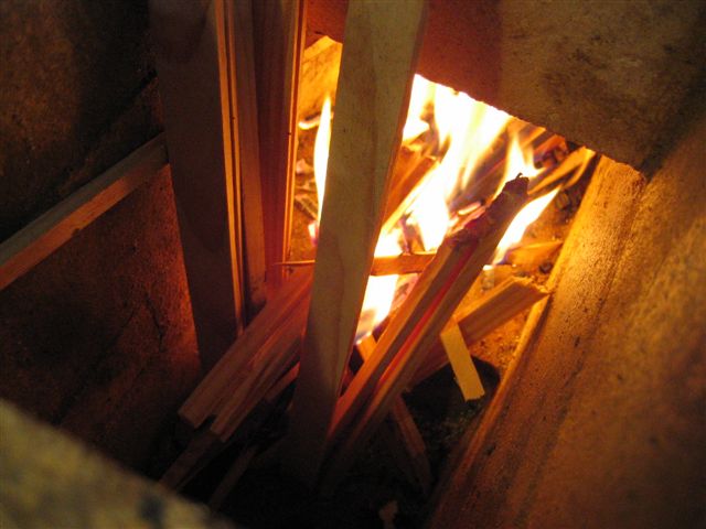 Rocket stove - Allumage