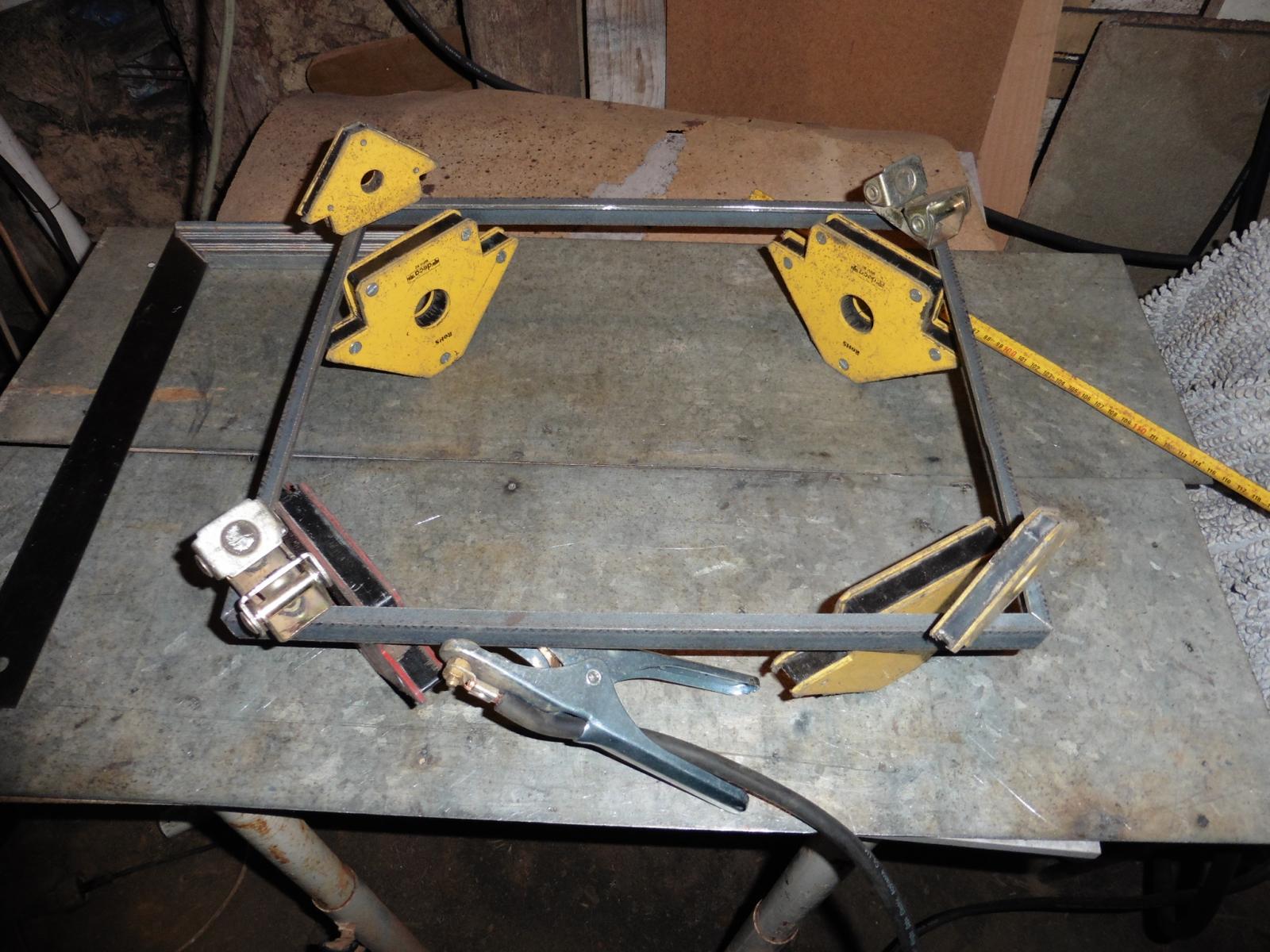 firebox glass holder frame tack