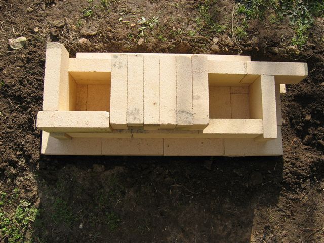Rocket stove - Maquette briques réfractaires