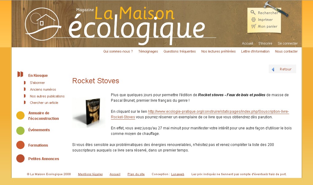 Rocket stoves - Relais la maison écologique